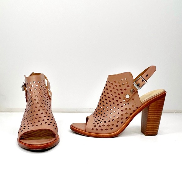 RAG‎ & BONE Wyatt Perforated Leather City Sandal Nude 9.5